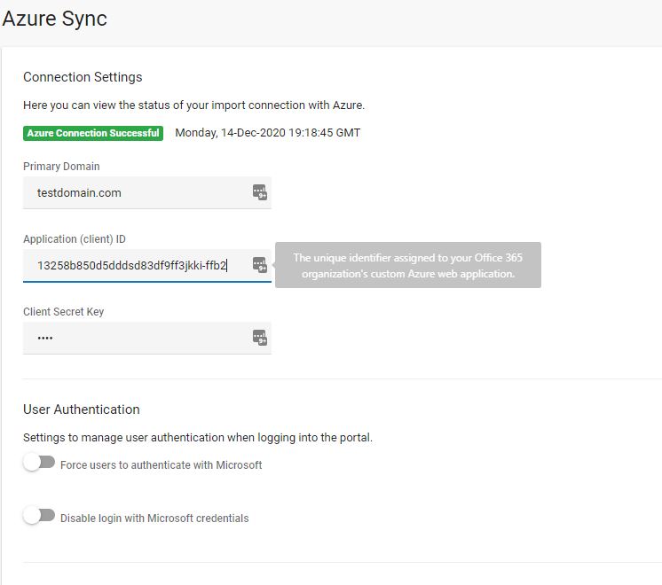 Azure Sync for auto user upload